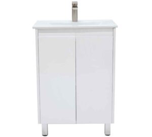 Verona 600mm Waterproof Slimline Vanity Unit With Vitreous China Top