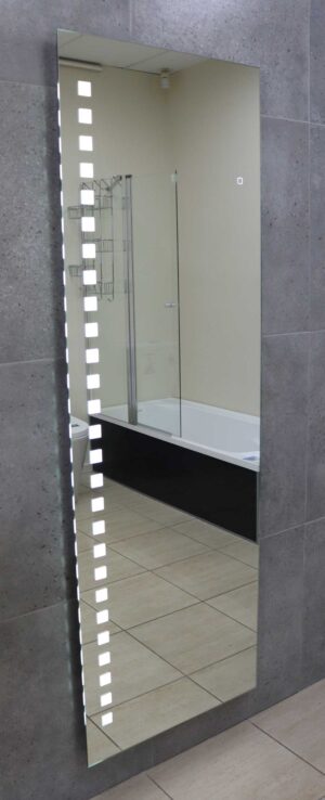 LED Mirror with Square Strip Lights