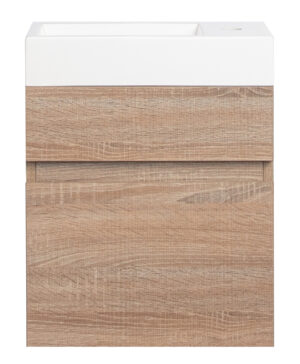 Prime Oak Micro Wall Hung 450mm With Polymarble Top