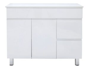 Fesco 1200mm Waterproof Vanity on legs Cabinet Only w/ Left or Right Hand Drawers (Kickboard Optional)