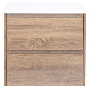 Prime Oak 600 Wall Hung Vanity Cabinet Only