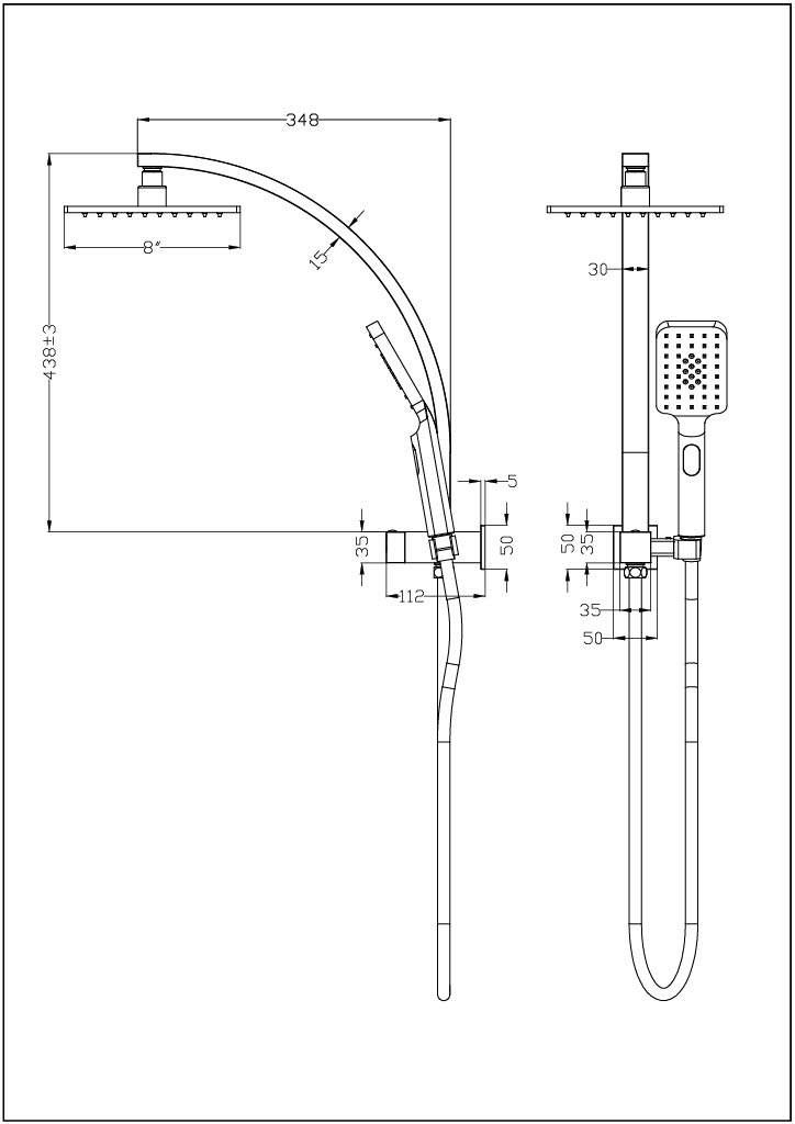 La Casa Brushed Nickel Short Shower Precero